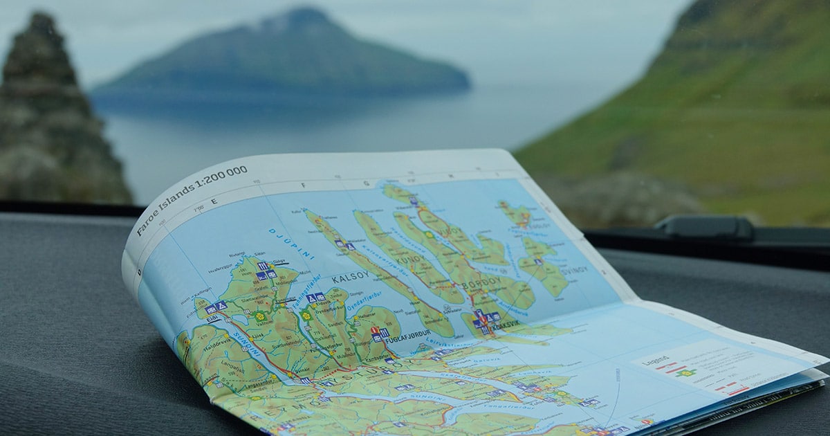 Map that shows Vagar’s island with site points nearby